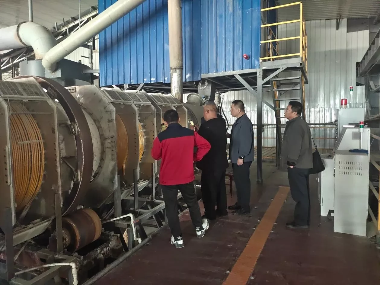 内蒙2200KW 33米大型电磁回转窑乌兰茶晶项目现场